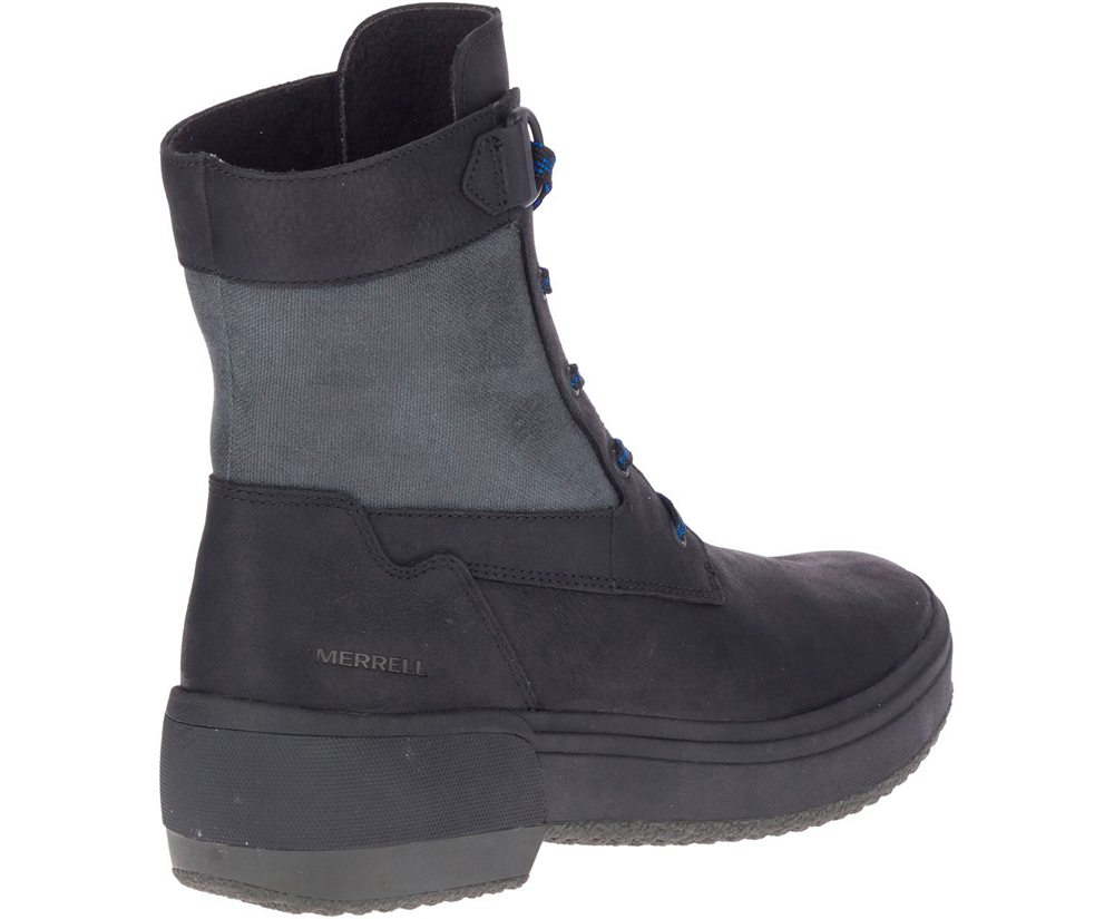 Merrell Boots Black - Haven Mid Lace Waterproof - Womens 28LUBWTZG
